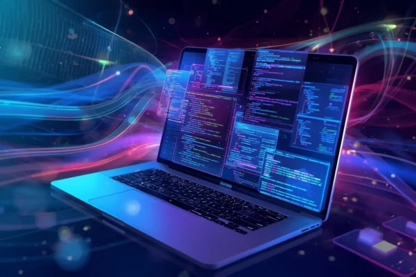 Laptop with coding