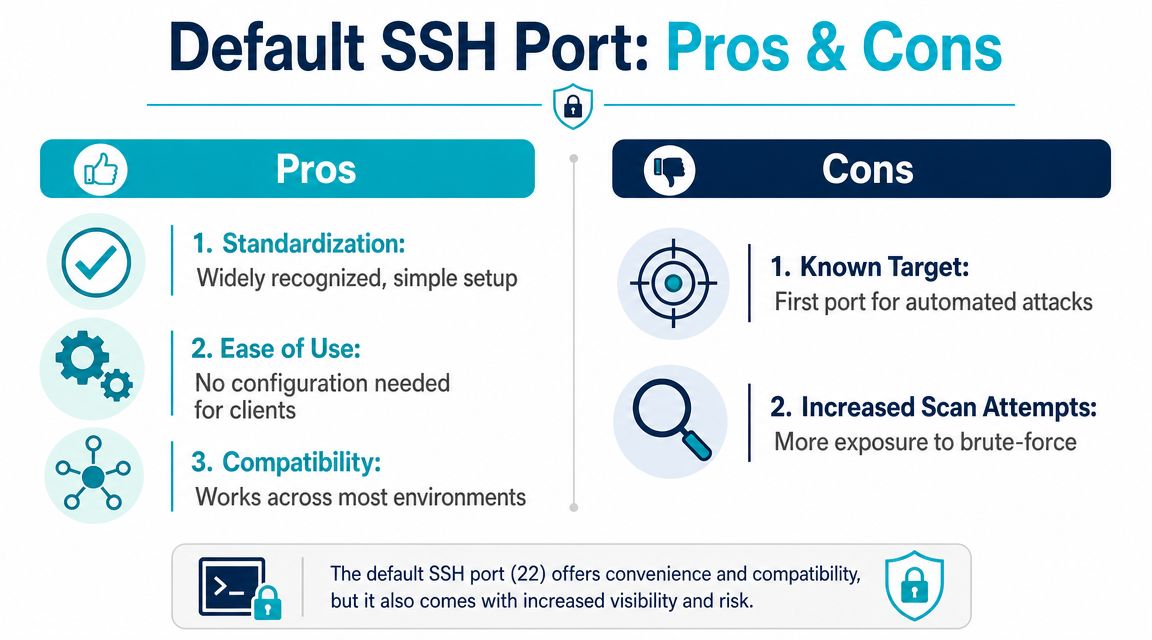 The Pros and Cons of Using the Default SSH Port