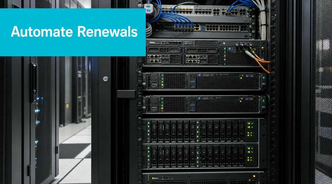 A rack of powerful server hardware and networking equipment located in a modern secure data center.